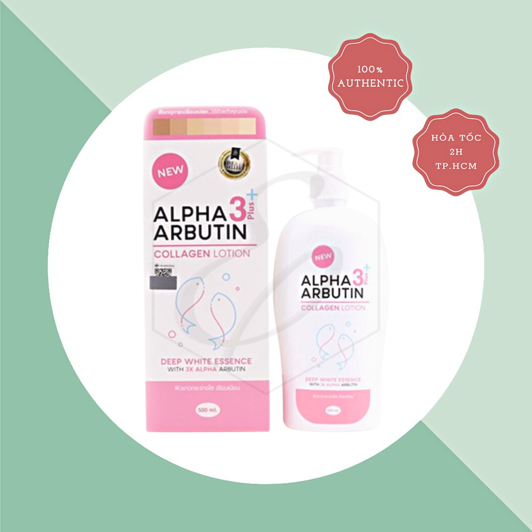 Sữa Dưỡng Thể Trắng Da Alpha Arbutin Collagen Lotion 3+Plus - 500ml